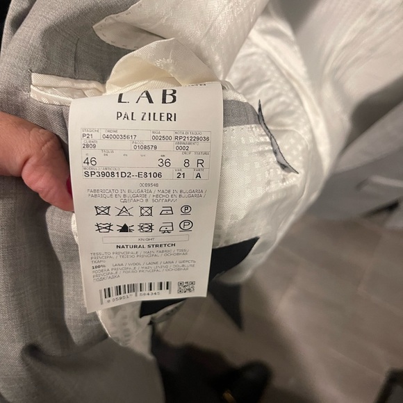 LAB pal Zileri blazer -men’s light grey. Size 38-R - Picture 3 of 5